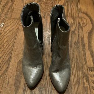 Silver Ankle Boots